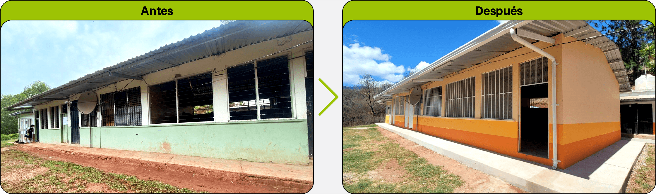 Imagen Antes y Despues Centro Educativo
